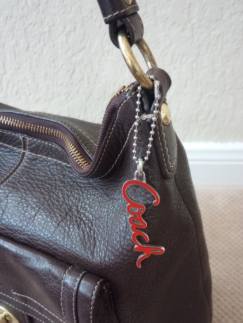 Coach Penelope Pebble Leather Soho Convertible Shoulder To Crossbody Bag - Picture 7 of 14